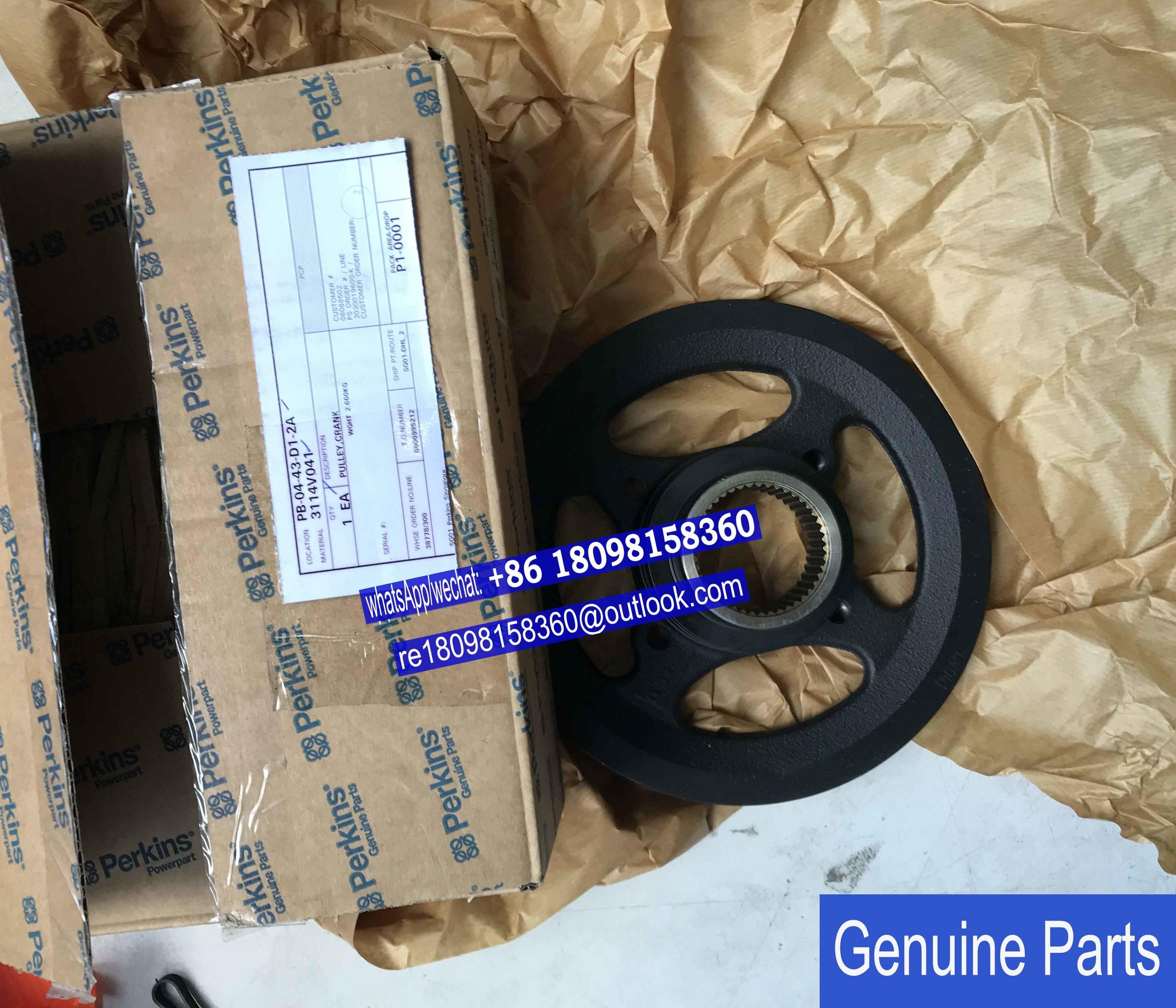 genuine Perkins Diesel Engine Crankshaft Pulley 3114V011 3114V012 3114V014 3114V031 3114V041 3114V042 1104 1004-40T 4.108